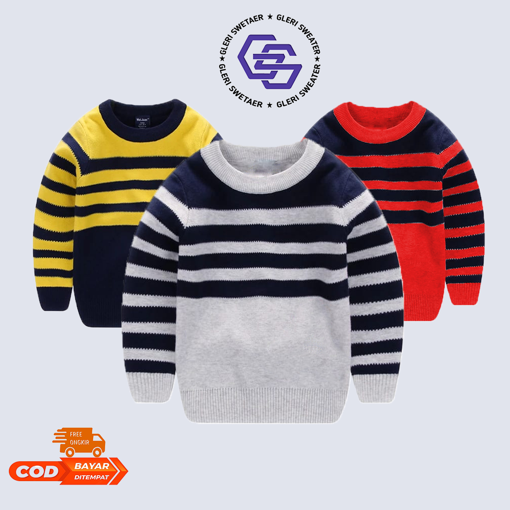 Sweater Rajut Anak Laki Laki Usia 4-9 tahun Atasan Rajut Anak TK SD CrossKids Bahan Tebal Premium Quality