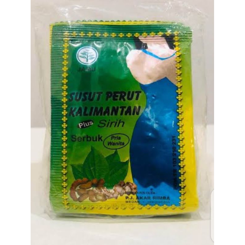 

Jamu Serbuk Pelangsing Susut Perut Kalimantan Plus Sirih Akar Rimba isi 10 Sachet