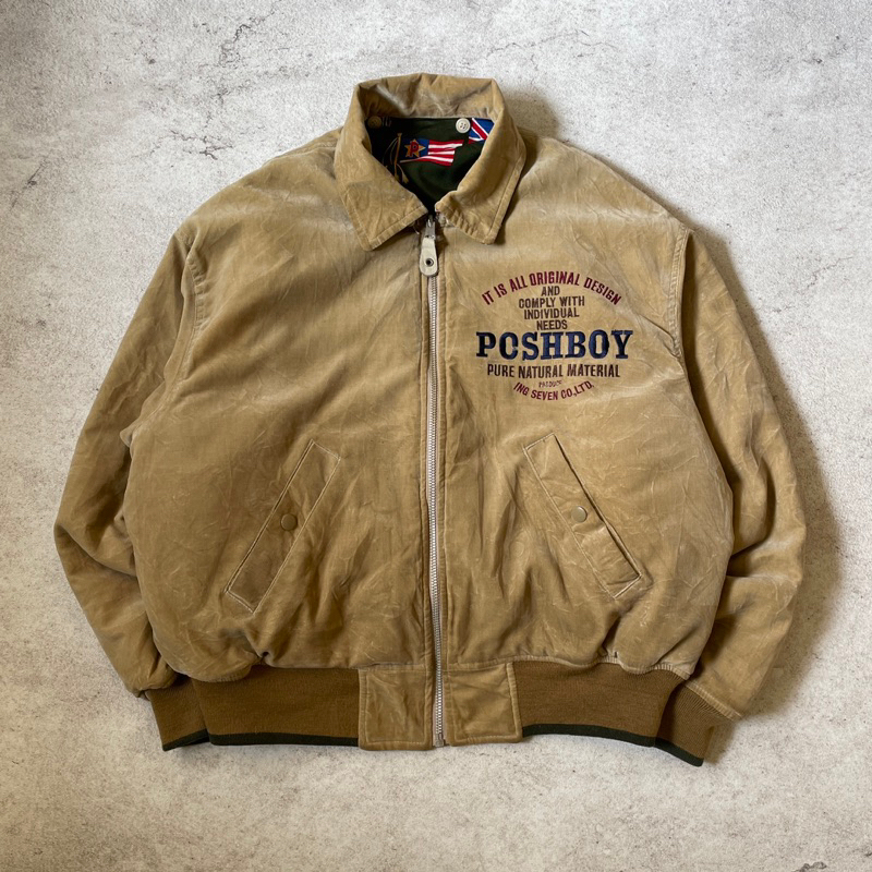 BOMBER FLIGHT HOODIE REVERSIBLE VINTAGE JACKET POSHBOY