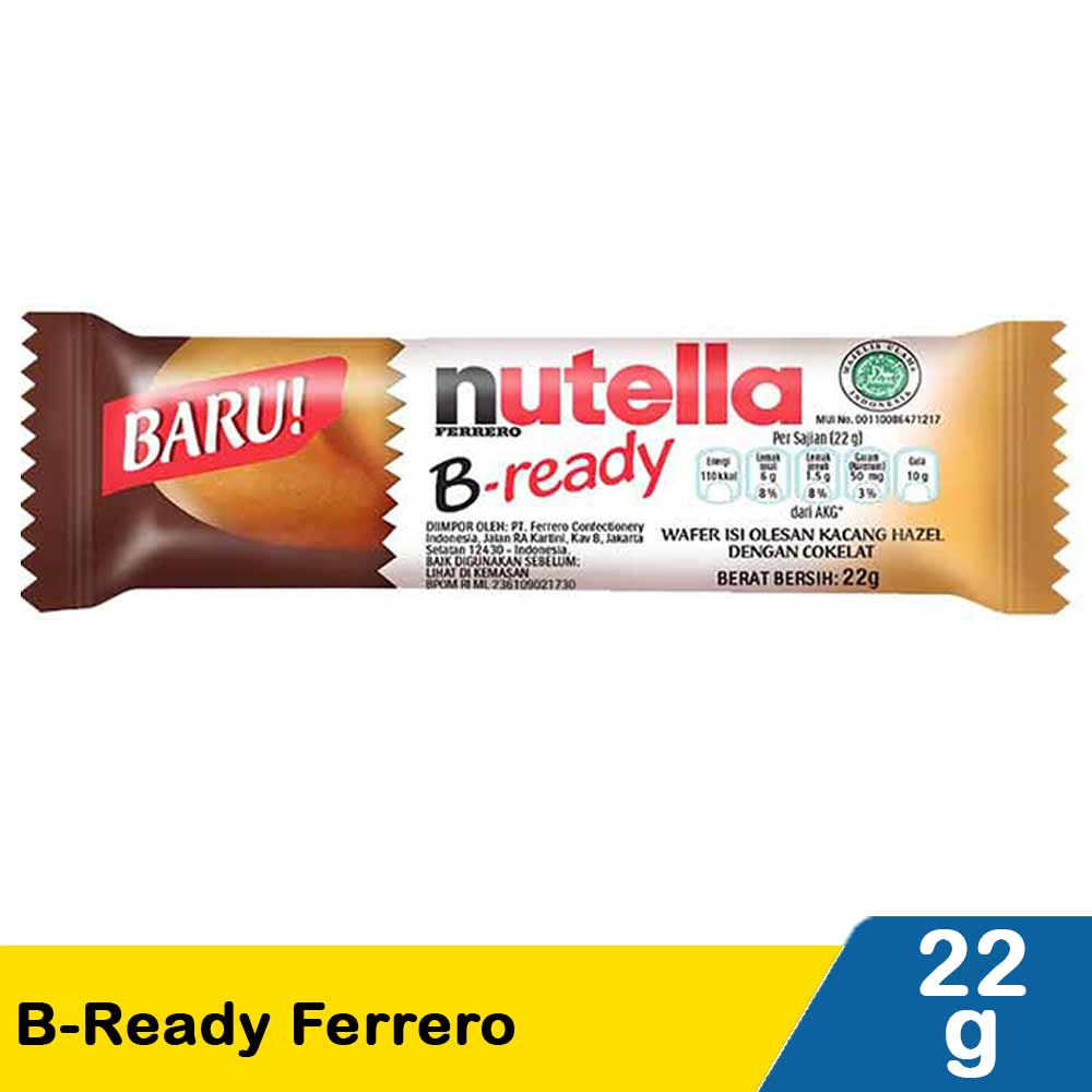 

Nutella B Ready Biscuit Snack Coklat 22g
