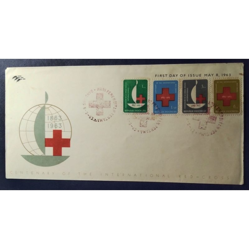 

SHP (Sampul Hari Pertama) Centenary Of The International Red-Cross Thn 1963