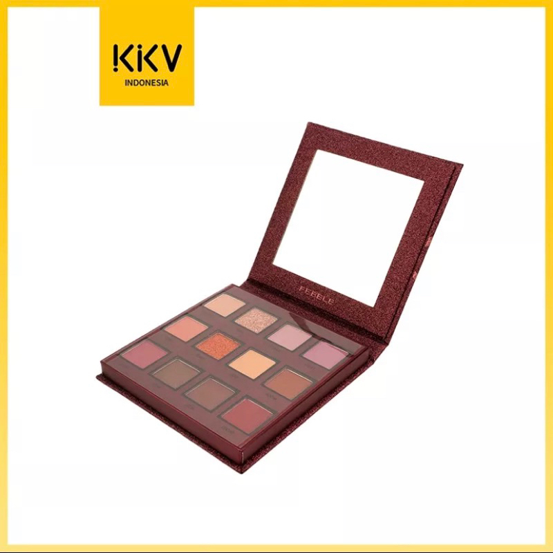 (PRELOVED 100% ORI BELUM PERNAH PAKAI) KKV - FEBBLE Carnival Series 12 Color Eyeshadow Sweetheart Ro