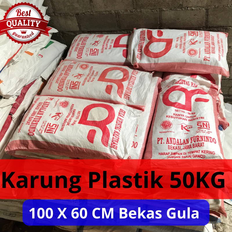 Karung Plastik 50Kg / Karung Gula Bekas 100 X 60 Cm