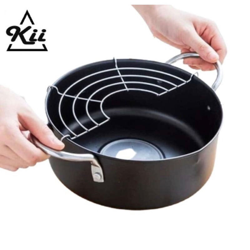 panci penggorengan 20cm anti lengket / panci penggorengan tempura