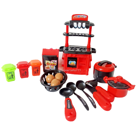 MJ Mainan Masak Masakan Kitchen Dapur Telur Peralatan Makan Hadiah Kado Anak Perempuan Cewek 3 4 5 6