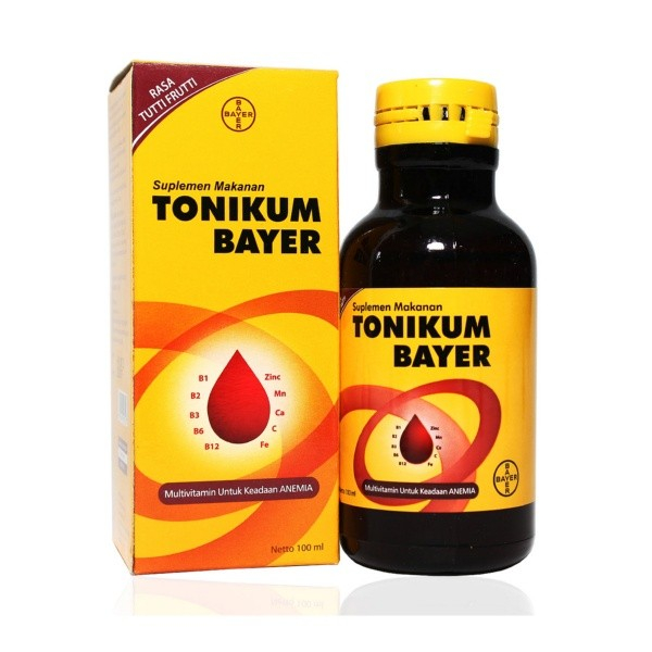 Tonikum Bayer 100 ml untuk Kebutuhan Multivitamin & Zat Besi - Penambah Darah