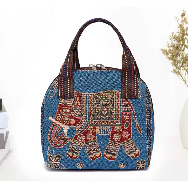 NEW BESTSELLER  MINI HANBAG KANVAS OVAL - MINI HANDBAG ETNIK THAILAND - TAS THAILAND - TAS