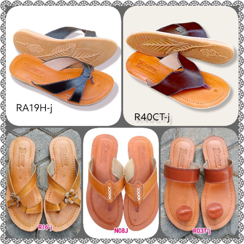 Sandal Kulit Wanita Size Jumbo Model Jepit - sandal kulit magetan