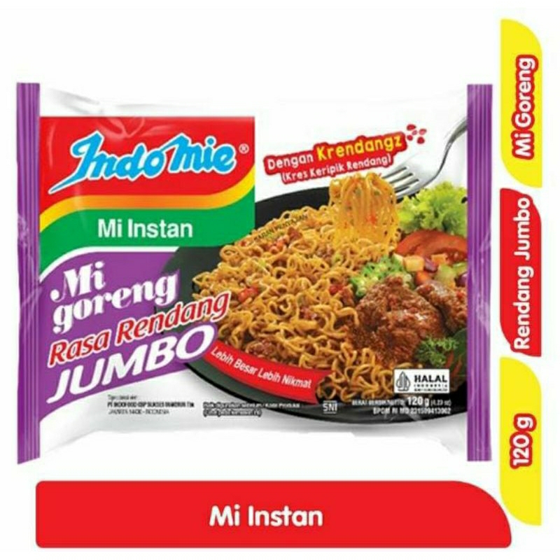 

BARU! Indomie Mi Instan Goreng Rendang Jumbo 120g