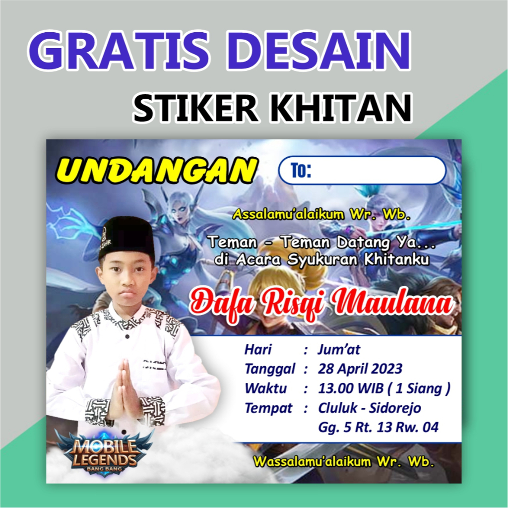 

Stiker Undangan Khitan Anak
