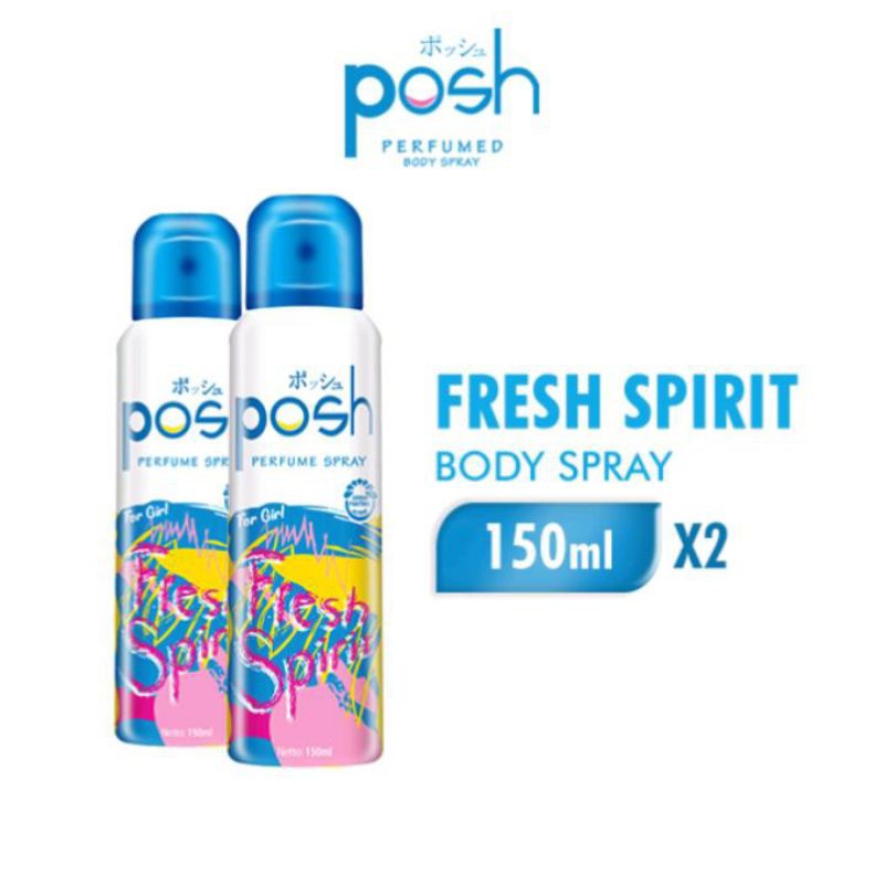 BODY SPRAY POSH Fresh Spirit 150ml 2pcs