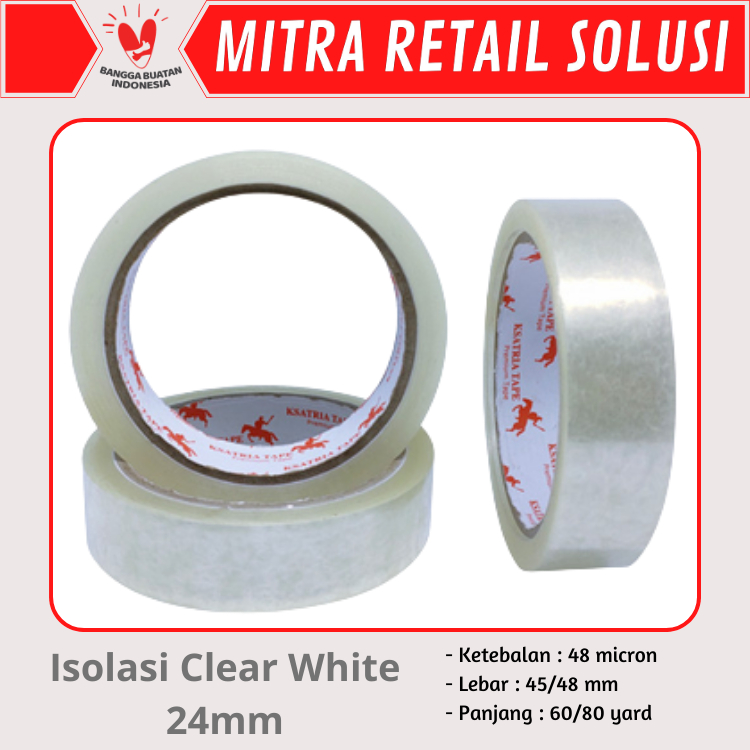 

Isolasi Clear White 24mm