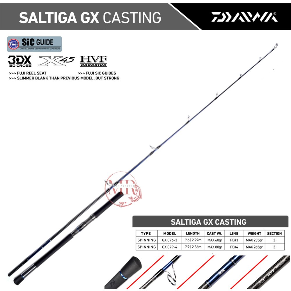 Joran Daiwa Saltiga GX C 2023 | Casting | Popping | Saltwater | Ring full Fuji | 100% Original | Ber