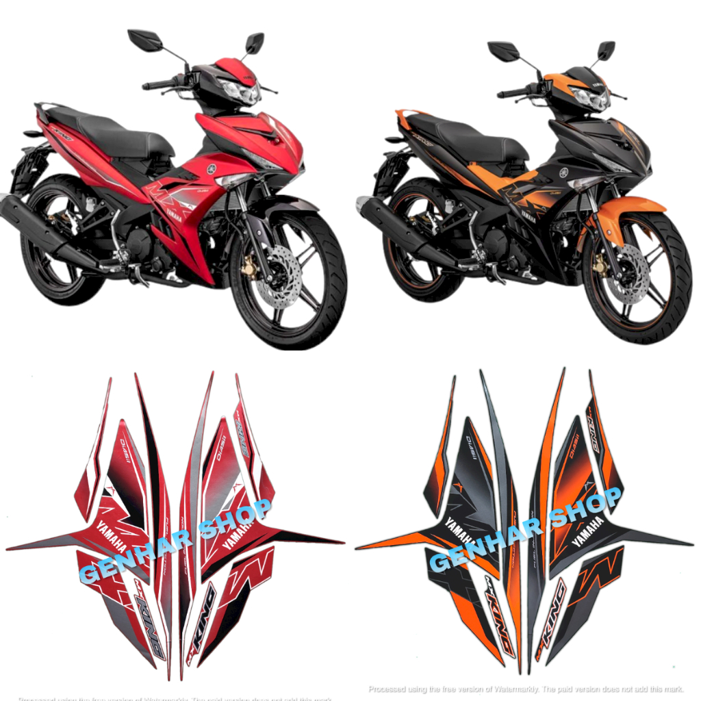 STIKER STRIPING LIS BODY MOTOR JUPITER MX KING 150 2019 SEPASANG STANDAR FULL SET