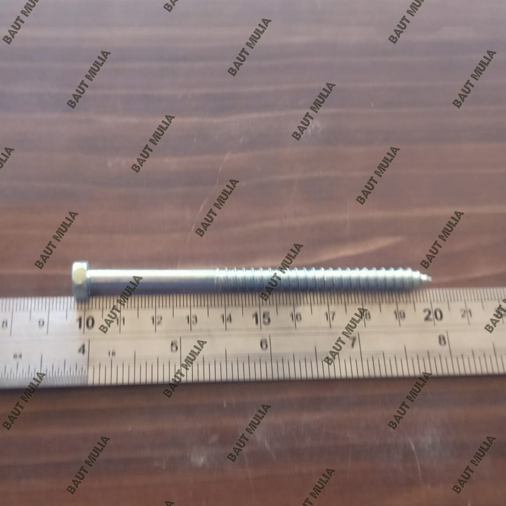 BAUT DECKSCREW 1/4X 4” PANJANG 10 CM BAUT TANAM BAUT TEMBOK BAUT TANAM TEMBOK FISHER/ VISER/ PISER