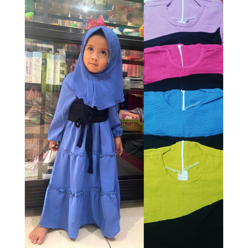 Gamis set hijab syar’i Anak Lesti lesty Syari viral