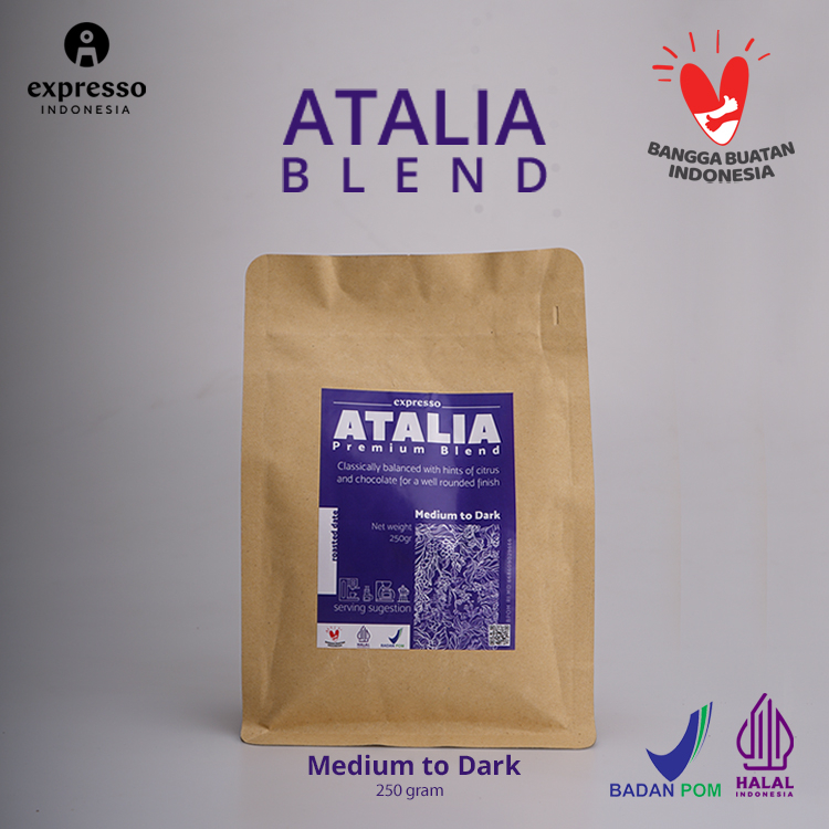 

Expresso Indonesia - Ground Coffee house Blend - Atalia Premium - 250Gram