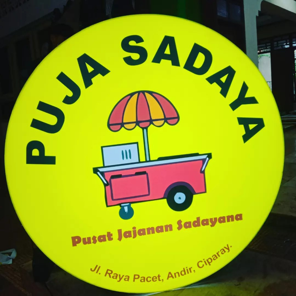 NEON BOX 50CM 2 SISI BULAT / KOTAK