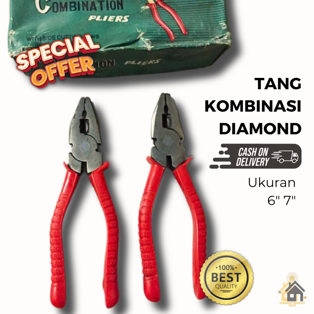 Tang Kombinasi D- Xplore 6" 7" 8" ; Diamond ; Tovo / Tang Potong Combination Pliers Murah Meriah