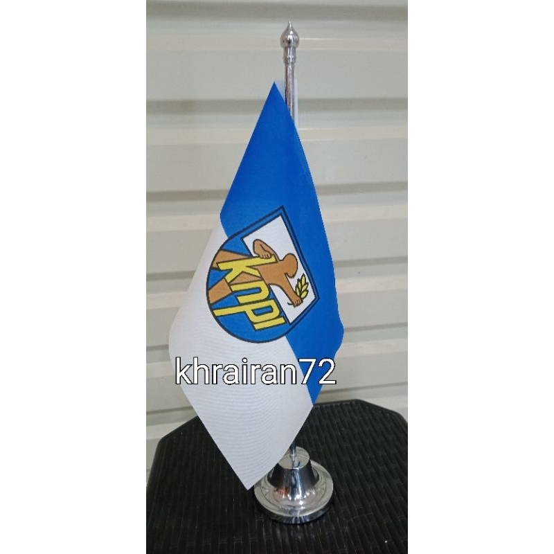 bendera KNPI plus tiang besi stainless