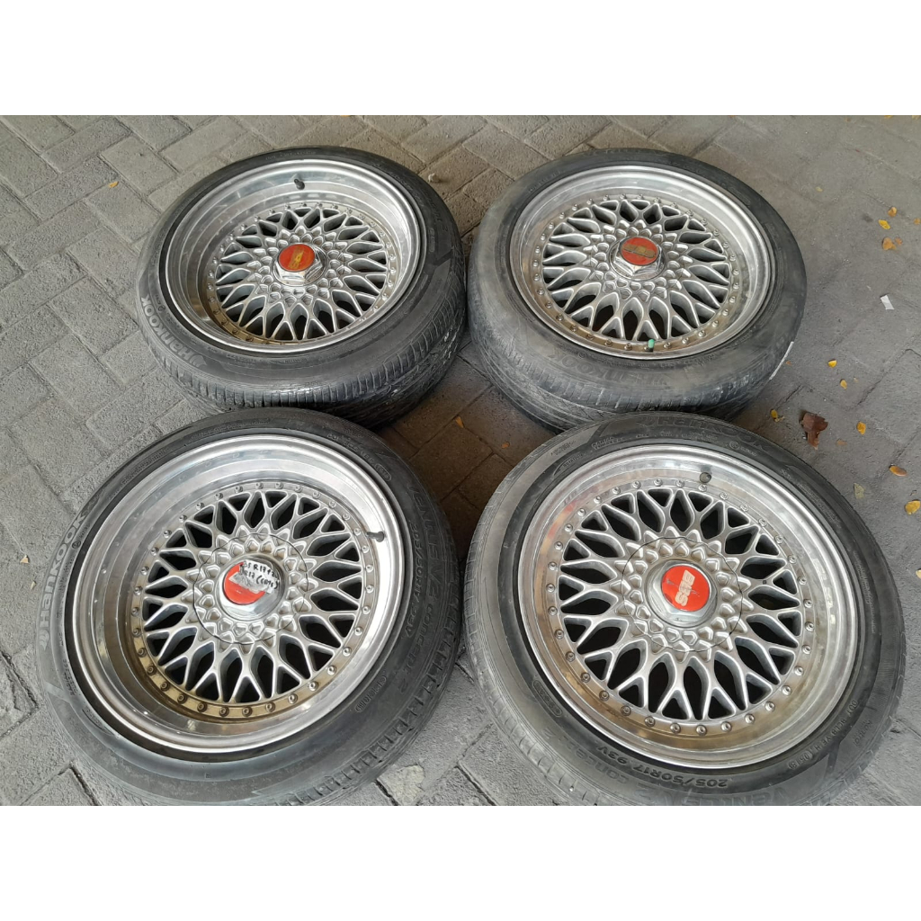 Velg Mobil Ori BBS Ring 17x7,5/8,5 pcd 4x100, 4x114 et30/40 Ban Hankook 205/50R17 Livina avanza xeni