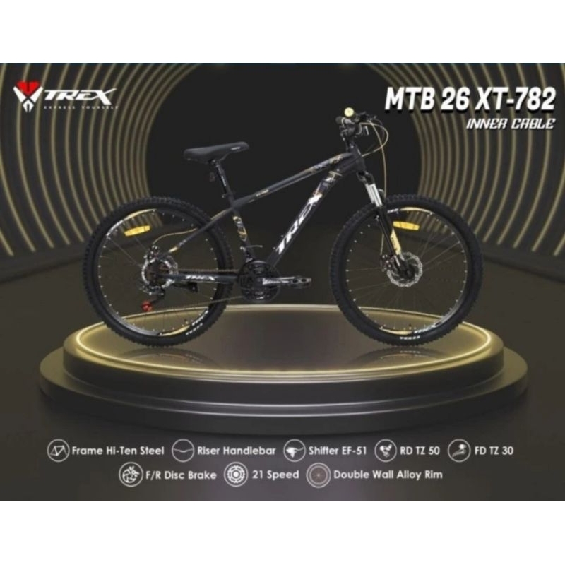Sepeda MTB 26 inch Trex XT-780 781 782 789 Sepeda gunung TREX