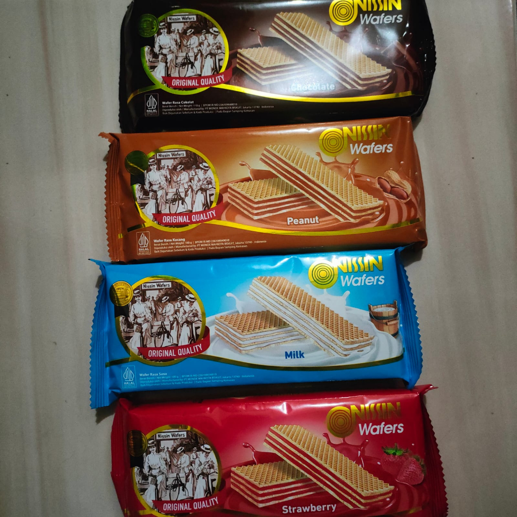 

Nissin Wafer Chocolate 110gr/Milk/Strawberry/Cheese/Peanut 100gr