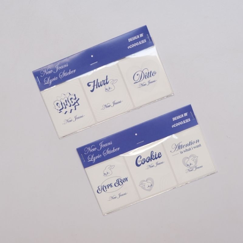 

New Jeans Lyric Sticker | stiker kotak, tahan air