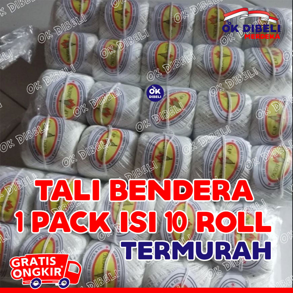 

Tali Bendera Plastik Benang Kasur Benang Jaring Tali Serbaguna Tali Bangunan Bisa untuk Pasang Bendera Plastik