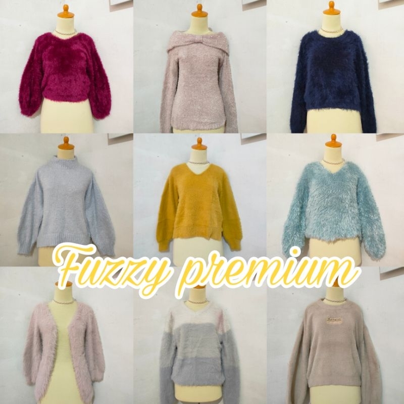 Fuzzy crop / fuzzy sweater / fuzzy lembut / fuzzy premium