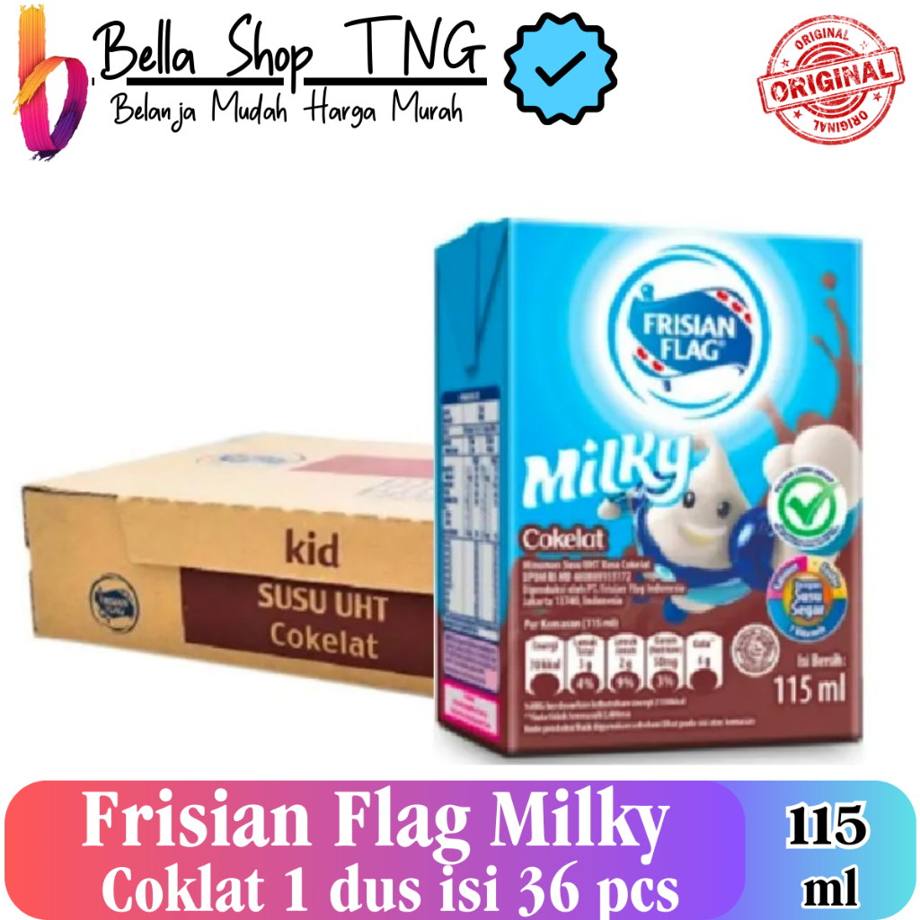 

Frisian Flag Kid Coklat Susu UHT 115 ml 36 Pcs/ 1 Karton