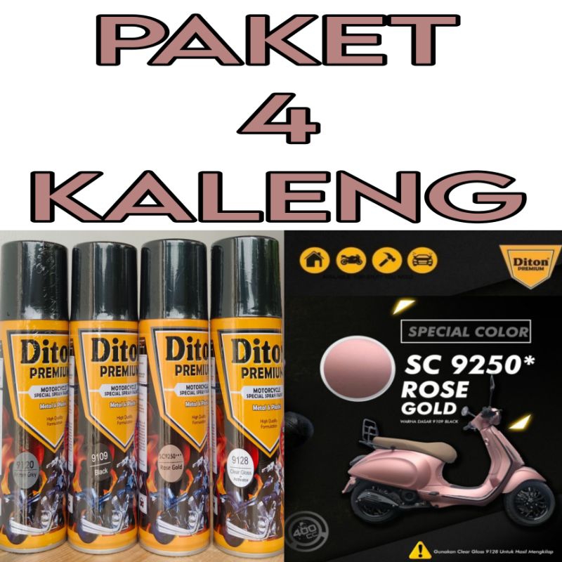PAKET 4 KALENG pilok pilox diton premium ROSE GOLD SC9250* 9250 400cc tiramisu 400cc