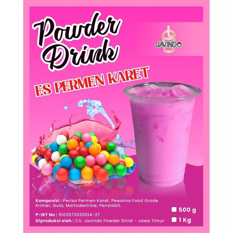 

serbuk minuman permen karet