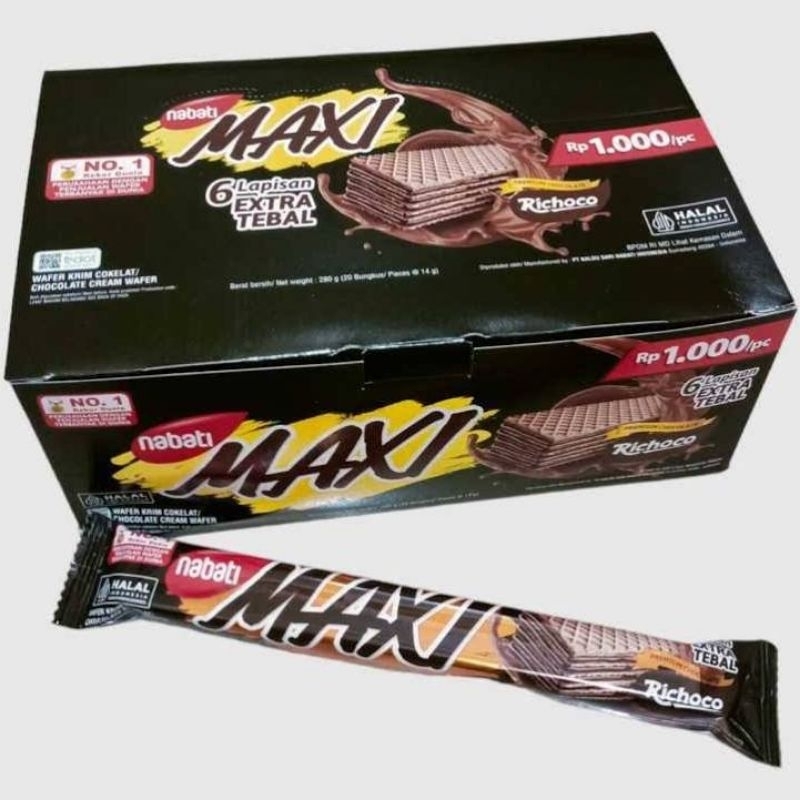 

Wafer Nabati Coklat Richoco Maxi 1000 isi 20pcs