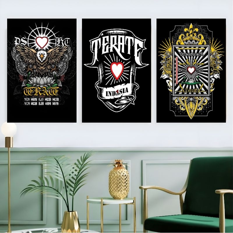 Hiasan Dinding PSHT Ukuran 47x31 Cm Dekorasi Dinding Ruang Tamu Aesthetic Ukuran Jumbo Pajangan Dind