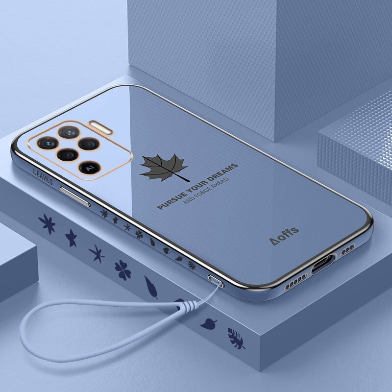 TERBARU Case OPPO RENO 5F Softcase MAPLE Motif Daun FREE Tali Strap