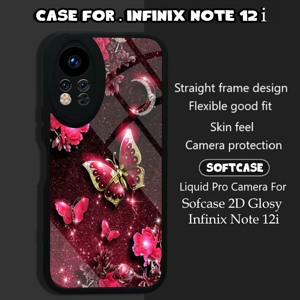 Case Infinix Note 12i 2022 Motif [buterfly ] 2D Terlaris Casing Infinix Note 12i 2022 Terbaru Softca