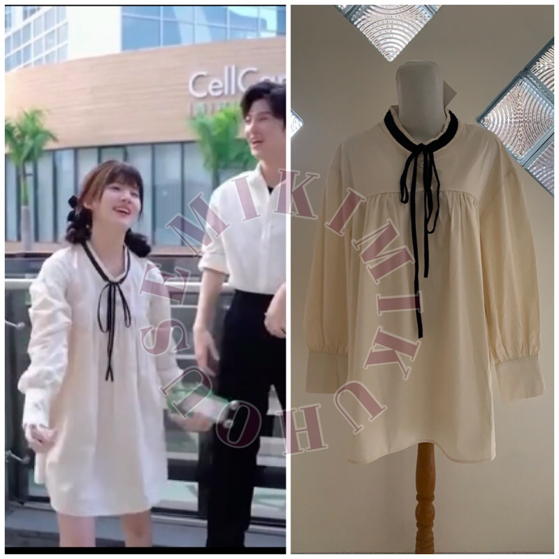 DRAMA HIDDEN LOVE ZHAO LUSI DRESS CREWNECK DOLL SKIRT PUFF SLEEVES BAJU ZHAO LU SI SANG ZHI HIDDEN L