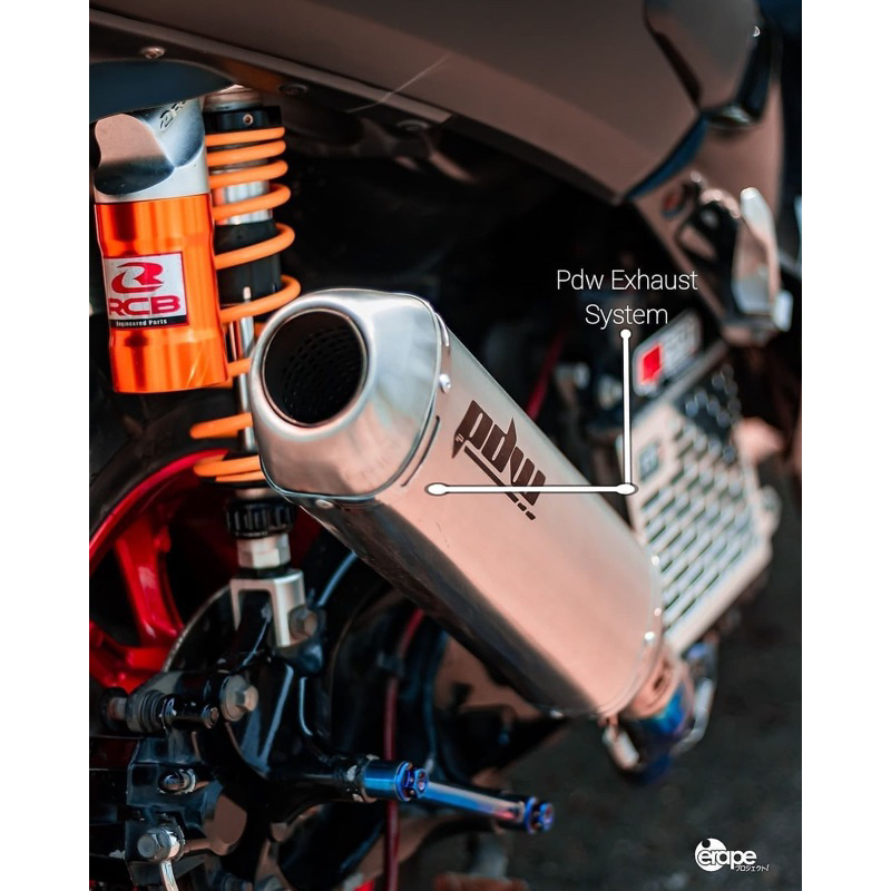 Knalpot Kapsul V1 Honda Vario Header Blue Pdw Racing Exhaust