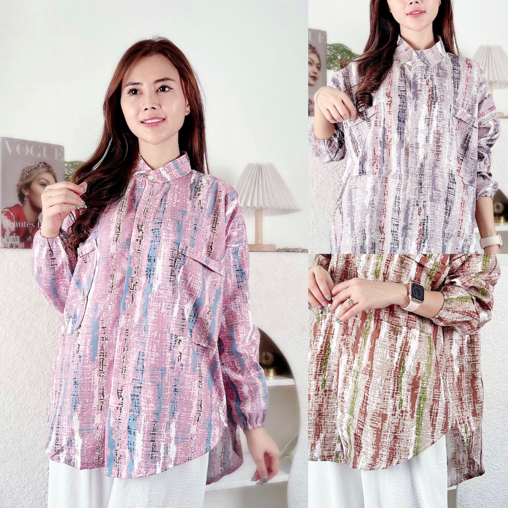 Kemeja Tunik Oversize Wanita Tiara