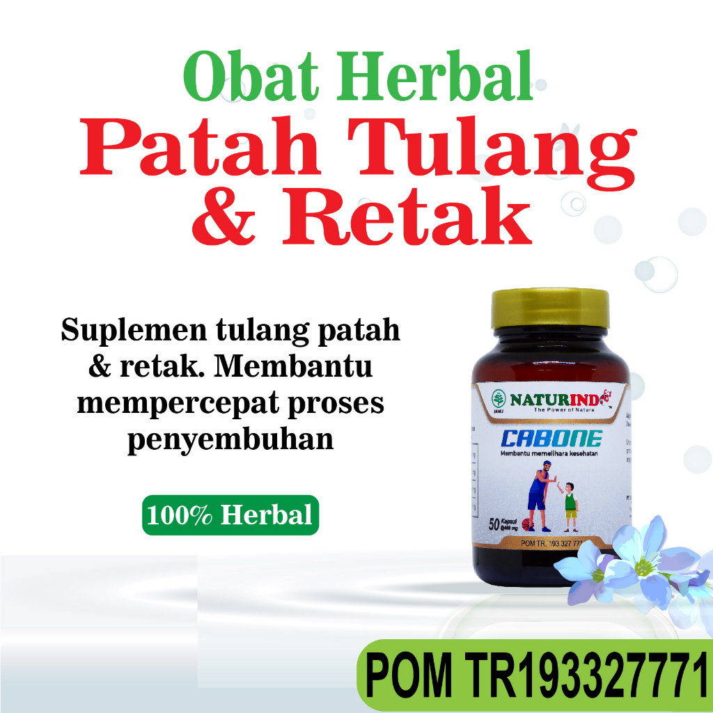 Cabone Obat Patah Tulang Retak Suplemen Kalsium Penguat Tulang Herbal