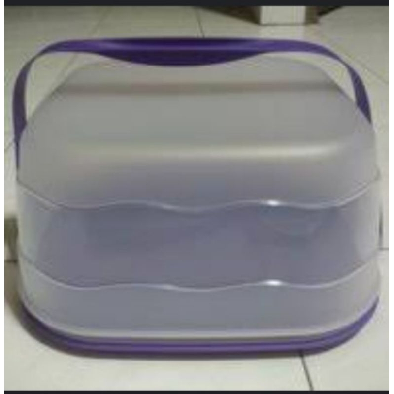 Tupperware cake taker ungu