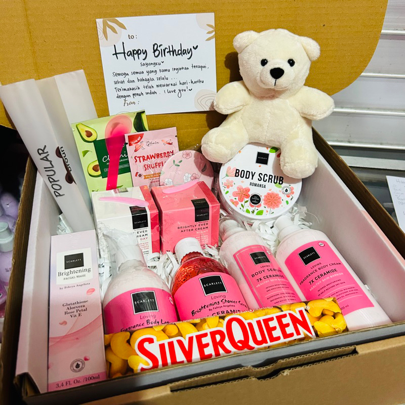 (3KG) HAMPERS BOX / GIFT BOX / KADO / LEBARAN / ULANG TAHUN / SCARLETT WHITENING (ORIGINAL 100%)