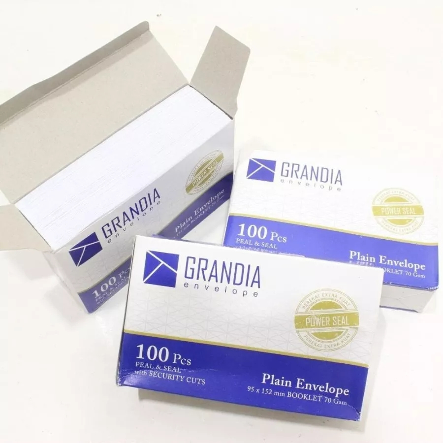 

1 BOX AMPLOP POLOS 104 GRANDIA DENGAN PEREKAT