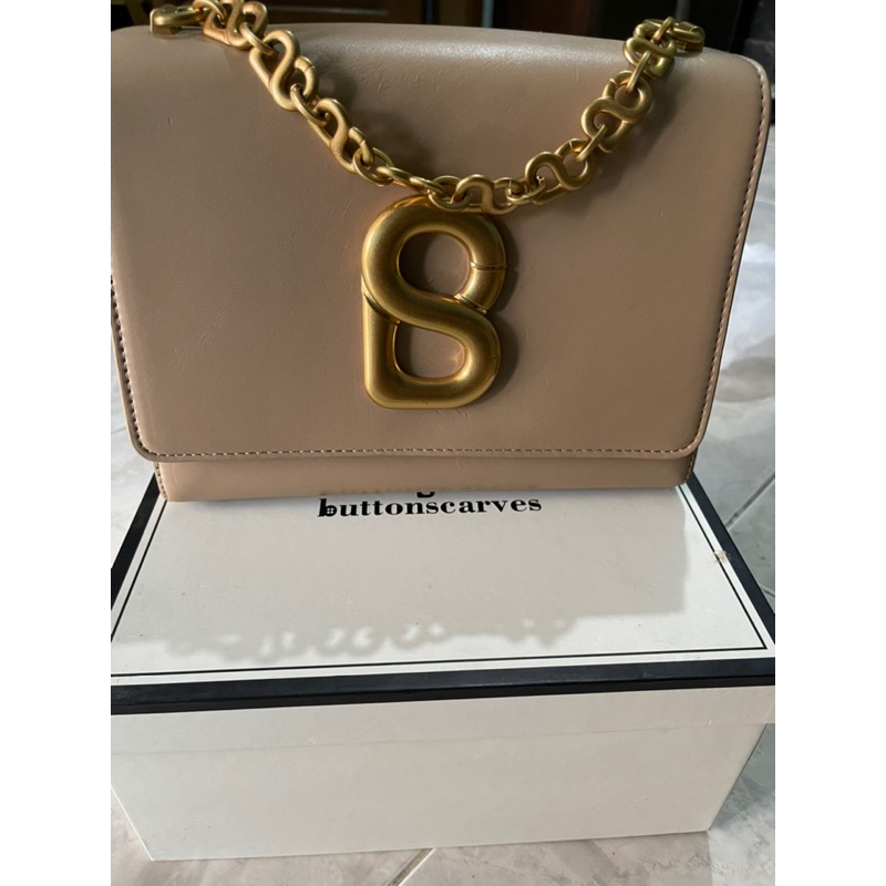 PRELOVED TAS BUTTONSCARVES PL BS COKLAT COKSU NUDE ORIGINAL PL ALVA BAG  BUTTONSCARVES PRELOVED LIGH