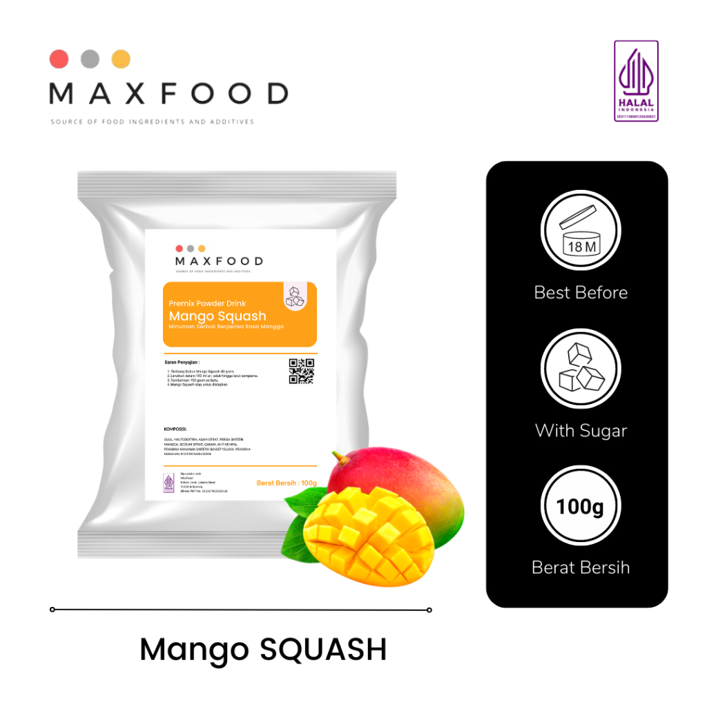 

Mango Squash / Bubuk Minuman Sirup Rasa Mangga 100 GR