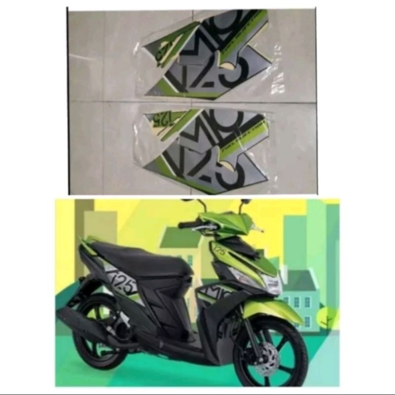 Striping stiker Yamaha Mio M3 125 2017 hijau