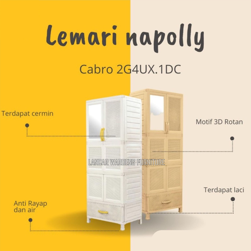 LEMARI PLASTIK NAPOLLY CABRO 2G4XU