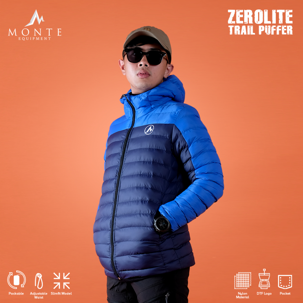 MONTE - PUFFER JACKET - ZERO LITE TRAIL BLUE