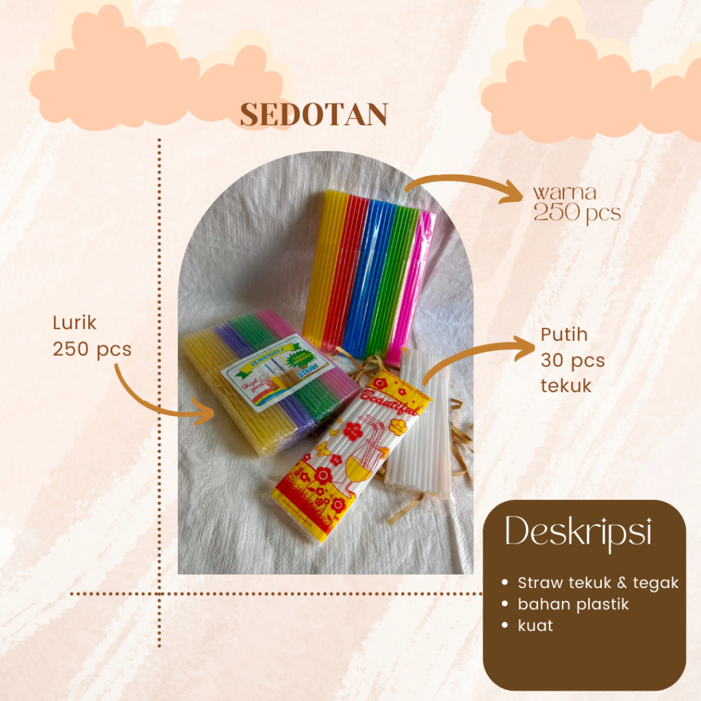 SEDOTAN PLASTIK WARNA WARNI